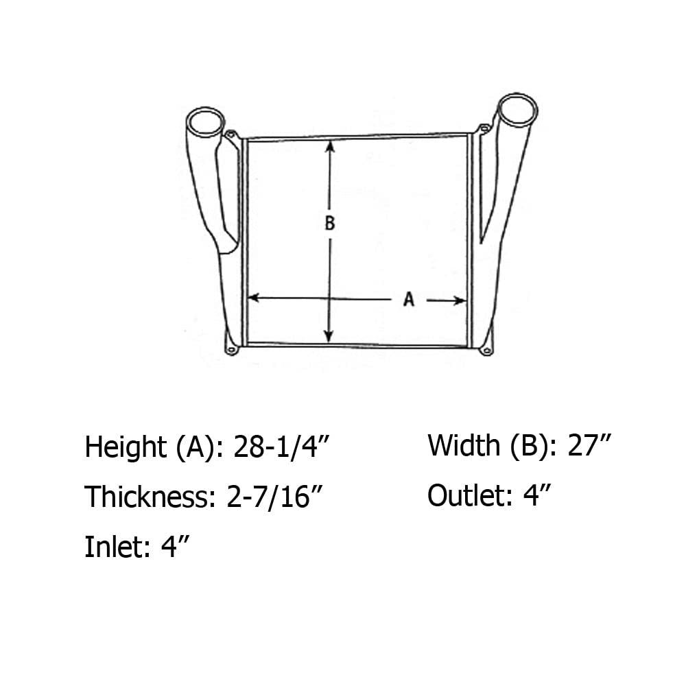 Charge Air Cooler Fits Kenworth T600 T800 W900 KO93-64 Garrett 4861900002